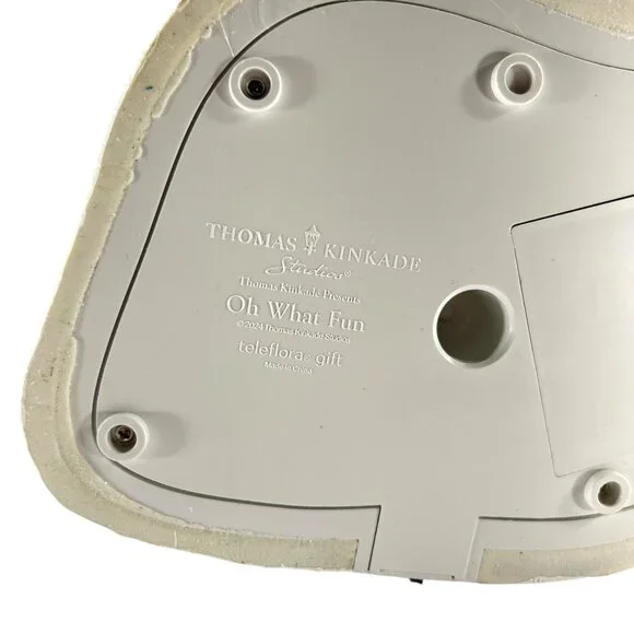 Thomas Kinkade Oh What Fun 2024 Christmas Lighted Skating Pond Teleflora New